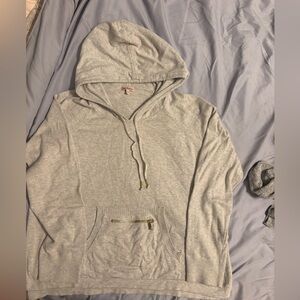 Juicy Couture Light Gray Hoodie with Gold Accents